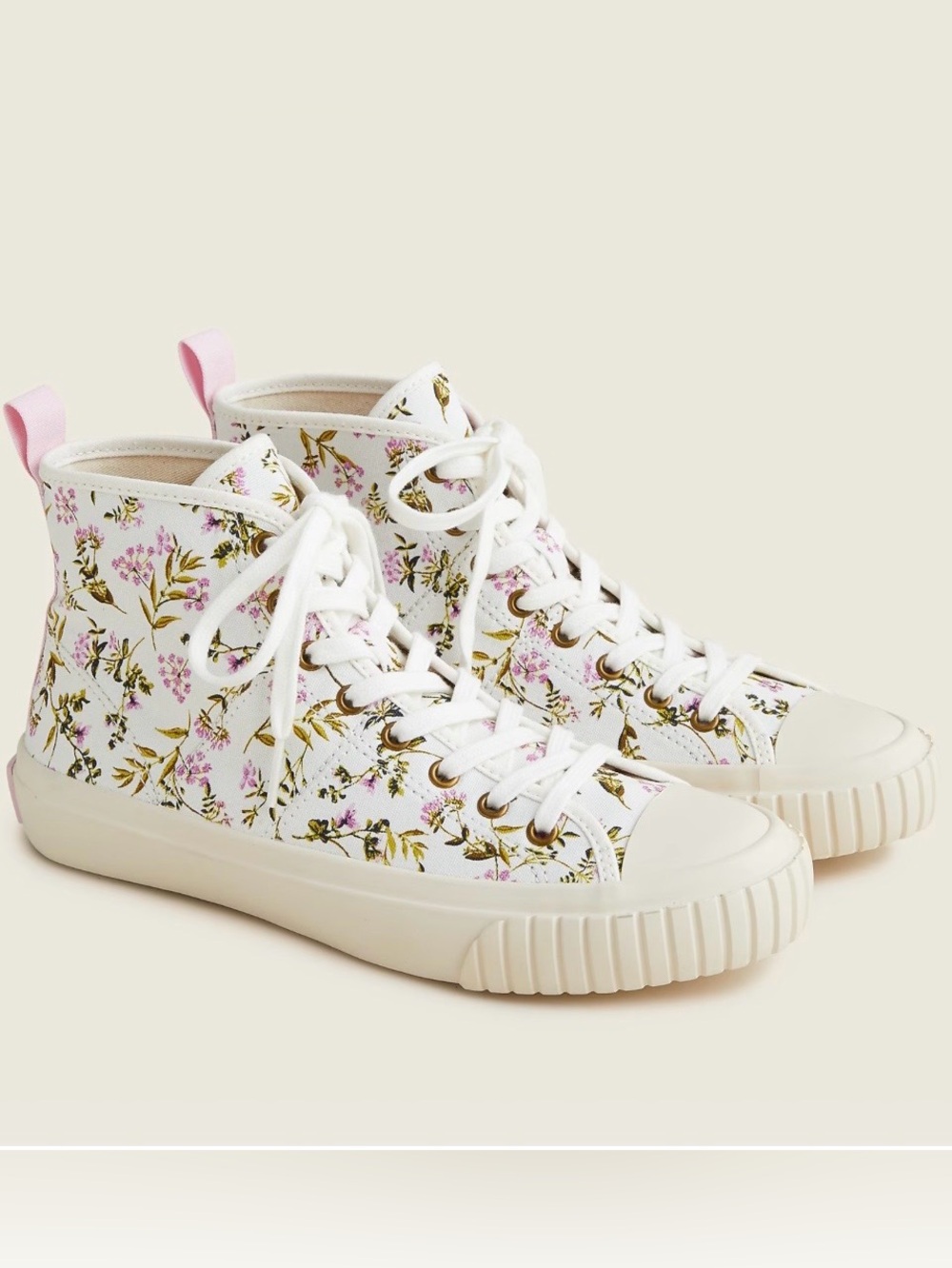 J.Crew classic high-top sneakers in Whisp Floral size 7